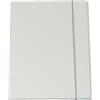 Cartellina con elastico - cartone plastificato - 3 lembi - 25x34 cm - bianco - Queen - Starline