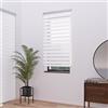 madecostore - Doppia Tenda avvolgibile Giorno Notte Must - Bianco, 64 x 250 cm - Fissaggio con Foratura, Catena cromata