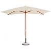 Ombrellone da giardino SYROS in legno e acciaio, telo beige 2×3