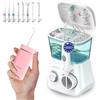 Boston Tech Aquapik® 100 idropulsore dentale Professionale | Elimina la Placca + Raccomandato dai dentisti + Cura i tuoi Impianti e Ortodonzia | 8 Ugelli + 10 Livelli di Pressione (Duo Bianco)