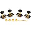 RuiJOTWAT A Set 2R2L Nero Vintage Open Gear Ukulele 4 Corde Chitarra Accordatori Chiavi Meccaniche