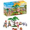 PLAYMOBIL Family Fun 71426 Gita in mountain bike, Camping, gita in bicicletta in famiglia, con tre biciclette, caschi e uno zaino pieno di snack e forniture, giocattolo per bambini dai 4 anni in su