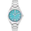 Lorenz - Ginevra Gemstone Lady 030265TQ - Orologio al Quarzo Donna In Acciaio Inossidabile - Orologio con quadrante in vera pietra naturale turchese - Sub 100 metri
