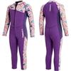Lansru Muta per Bambini, Muta Intera 3mm Neoprene Manica Lunga Zip Posteriore Tuta Intera da Nuoto per Ragazza Bambino Giovani Bambini Adolescenti, Tenere al Caldo Protezione Solare Prevenire Graffi