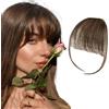 IOURVYA Clip in Frangia Bangs Frangetta Finta 3D Fermaglio Invisibile Scoppi D'aria Sottili Bangs Hair Clip Frontale Extension Frontal Natural Bangs per la Donna
