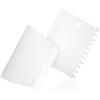 Apausvcm Set di 2 spatole adesive in plastica, kit di applicatori per colla dentellata, riutilizzabili, raschietti in plastica bianca, spalmatore per pavimenti in legno duro, per applicare colla