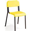 NM Sedia Impilabile Sara - Giallo Limone con Struttura Nera - Misura 4