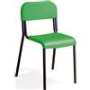 NM Sedia Impilabile Sara - Verde con Struttura Nera - Misura 4