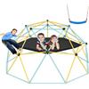 VEVOR Cupola da Arrampicata Geometrica per Bambini da 3 a 10 Anni, Cupola d'Arrampicata 305 cm con Amaca e Altalena, Portata 340 kg, con Maniglia da Arrampicata, Parco Giochi per Interno Esterno