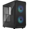 Fractal Design Focus 2 RGB Black - Tempered Glass Clear Tint - Mesh Front - Two