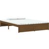 vidaXL Struttura letto moderna in legno di pino massiccio, stabile e robusto, doghe in compensato per un'eccellente distribuzione del peso, adatta per materassi da 140 x 190 cm, finitura marrone miele
