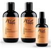 md LINE Protezione Solare Capelli Kit Sun OFFERTA 3 in 1 Doccia Shampoo Doposole + Olio Spray Protettivo + Balsamo Conditioner con Cocco, Acai e Moringa - Protettore Sole, Mare e Cloro, Idea Regalo