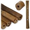 Relaxdays Canne di bambù 75 cm, Set 50 Bastoni 5,5-7 mm Ø, Sostegno per Piante Rampicanti o Decorazione, Marrone