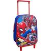 CARTOON Zaino asilo trolley Spiderman, Marvel, borsa per la scuola con manico allungabile, tempo libero, zainetto per bambini