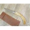 arburesa COLTELLO ARTIGIANALE 29,5 CM ARBURESA scuoio CORNO di Muflone GREZZO SARDEGNA