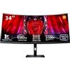 Xiaomi Curved Gaming Monitor G34WQi (Gaming Monitor), Schermo UltraWide WQHD Curvo, 95% DCI-P3, 100% sRGB, Risposta 1ms, frequenza di aggiornamento a 180Hz, Luce Ambiente RGB, Luce Blu ridotta