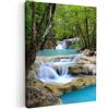 MuchoWow© Stampe Su Tela 50x70 cm Quadro Soggiorno Quadri Camera Da Letto Moderni Accessori Salotto Poster Da Parete Con Cornice Decorazione MuroCascata - Nature - Foresta - Fiume