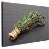 MuchoWow© Quadri Grandi Dimensioni 90x60 cm Quadretti Da Parete Quadro Moderno Camera Da Letto Stampa Foto Su Tela Soggiorno Cornice DecorazioniTimo - Erbe - Verde - Tavolo - Cucina - Pietra