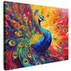 MuchoWow© Quadro Su Tela 70x50 cm Grandi Dimensioni Quadri Moderni Soggiorno Stampa Di Foto Decorazione Camera Letto Da Parete Con Cornice DipintiPavone - Arte - Pittura - Piume di pavone