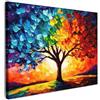 MuchoWow© Quadri Camera Da Letto 40x30 cm Stampe Da Parete Quadro Su Tela Moderni Decorazioni Murali Soggiorno Foto Quadretti Ingresso Casa Muro Albero - Arte - Natura - Tramonto