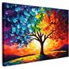 MuchoWow© Quadri Camera Da Letto 60x40 cm Stampe Da Parete Quadro Su Tela Moderni Decorazioni Murali Soggiorno Foto Quadretti Ingresso Casa Muro Albero - Arte - Natura - Tramonto