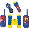 Lexibook, Super Mario, Set Avventuriero per Bambini, Walkie-Talkie, Binocolo, Bussola, Torcia, Blu/Giallo, RPTW12NI
