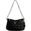 GUESS Adelard Top Zip Shoulder Bag, Borsa a Tracolla Donna, Nero, One Size