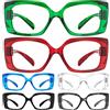Eyekepper 6 Paia Donna Senza Metallo Senza Viti Occhiali da Lettura Cerniere a Molla Lettori Telaio Spesso +3.25