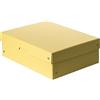 Falken PureBox Original Pastello, Made in Germany. 100 mm di altezza, DIN A4, giallo, scatola con coperchio in cartone resistente, scatola regalo vegana, scatola multiuso