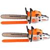 GrecoShop Doppia/2 pezzi Motosega per Potatura a Scoppio 52cc (51,7cc) Professionale con Motore 2 Tempi e Lama da 50cm - Super Offerta Limitata!!!
