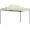 vidaXL Gazebo Professionale Pieghevole Impermeabile Anti UV Tendone Tenda per Feste da Giardino 3x4 m Crema in Tessuto Oxford PVC e Acciaio