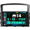 BXLIYER SXAUTO ¦ 8G+256G ¦ Android 13 IPS Autoradio Per Mitsubishi Pajero 4 V80 V90 (2006-2014) - Senza fili Carplay & Android Auto - LED Camera + MIC - DAB Fast-boot Volante 360-CAM DSP AHD -2 Din 9 Pollici