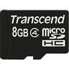 Transcend TS8GUSDC4 Scheda di Memoria MicroSDHC da 8 GB senza Adattatore, Classe 4