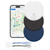 Atshld 3 Pcs Localizzatore Bluetooth 5.2 GPS Tracker Intelligente per Chiavi, Borse, Portafogli, Animali, Valigie, Compatibile con iOS e Android, Allarme Sonoro, Ricerca Bidirezionale, Batteria Sostituibile