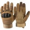 GES Guanti moto, guanti moto da uomo Full Finger. Touch Screen ATV Guanti da Motocross Racing (Marrone, M)
