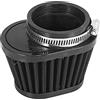 Motoforti Filtro dell'aria universale 55 mm rotondo affusolato per moto nero