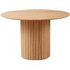 DEYARNA HOME Tavolo da Pranzo Rotondo per 4-6 Persone, Tavolo da Pranzo in Stile Rustico con Base a Piedistallo in Legno, Tavolo da Cucina in MDF (Naturale, 120 * 120 * 76cm)