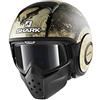 Shark 2656_26733, Casco Moto Hark Drak Evok Mat. Uomo, Nero/Verde, S