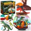 RONSTONE Giocattoli con Dinosauri per Bambino - Kit per Terrari e Regali di Compleanno per Bambini di 4 5 6 7 8-12 Anni - DIY Kit vulcano Dino & Artigianato Scientifico per Bambino Bambina