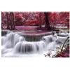 SuperPower® 1000 pezzi Foresta Cascata Puzzle Montagne Cascata Paesaggio Casa Cornice per foto Decorazione Puzzle in legno per Adulti, Finitura Dimensioni 30x20 pollici