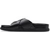 Clarks Torford Cross, Sandali a Ciabatta Uomo, Black Leather, 45 EU