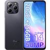 FOSSiBOT S2 Smartphone 2025, Display FHD+ da 6,72'', 20GB+256GB/1TB, 3 Card Slots, Helio G85 Ultra, 50 MP+16 MP Telefono Cellulare, 5000mAh Batteria, 4G con NFC, GPS, WIFI 5, Face ID, Fingerprint, OTG