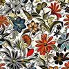 ANLIKY-Pro Carta da parati autoadesiva con fiori colorati e foglie, 44X300CM，pellicola decorativa rimovibile per mobili