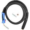 ELECTROMECANICA CANTABRIA ELCAN ELCAN Torcia per saldatura a filo professionale da 4 metri MIG MAG 25AK con connettore euro per saldatrice a gas semiautomatica raffreddata ad aria (torcia MB25)