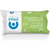 Infasil, Salviette Intime Freschezza, Salviette Biodegradabili con Azione Rinfrescante e Antiodore, Formula a pH 5.0, Clinicamente Testate, Gettabili nel WC