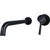 XJTNLB Rubinetto a Muro Bagno Miscelatore Rubinetto Monocomando per Lavabo da Bagno in Ottone Nero-Spaccato,25Cm