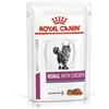 Royal Canin Veterinary Diet Royal Canin V-Diet Renal Gatto al Pollo Busta - 85 g - KIT 12x PREZZO A CONFEZIONE