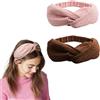 SXQLYH 2 fasce per capelli in mussola da donna, larghe, elastiche, antiscivolo, per capelli corti, yoga, sport, cerchietto per capelli, turbante, fascia per capelli per ragazze (B)