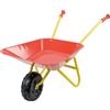 Idena 7131707 - Carriola in metallo per bambini dai 24 mesi in su in rosso e giallo, circa 78 x 40 x 38 cm, ideale per il giardino e la sabbiera