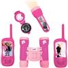 Lexibook, Barbie, Set avventuriero per Bambini, Walkie-Talkie 120m, Binocolo, Bussola, Torcia, Rosa, RPTW12BB